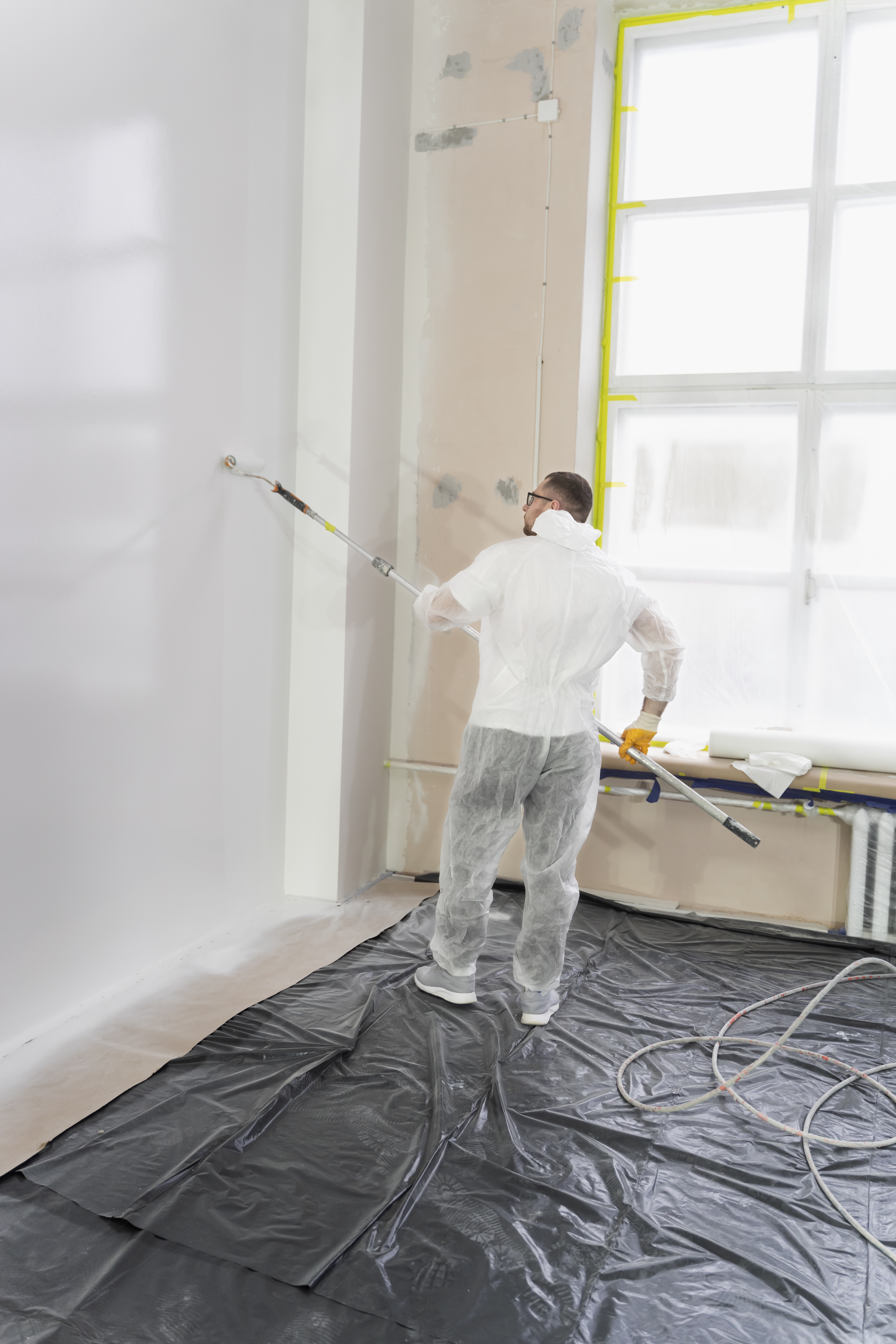 Professional painter at work in Abu Dhabi